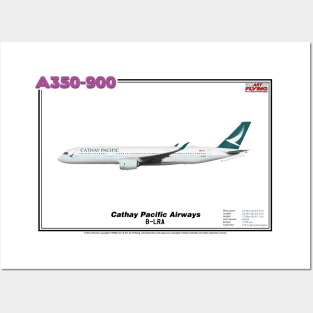 Airbus A350-900 - Cathay Pacific Airways (Art Print) Posters and Art